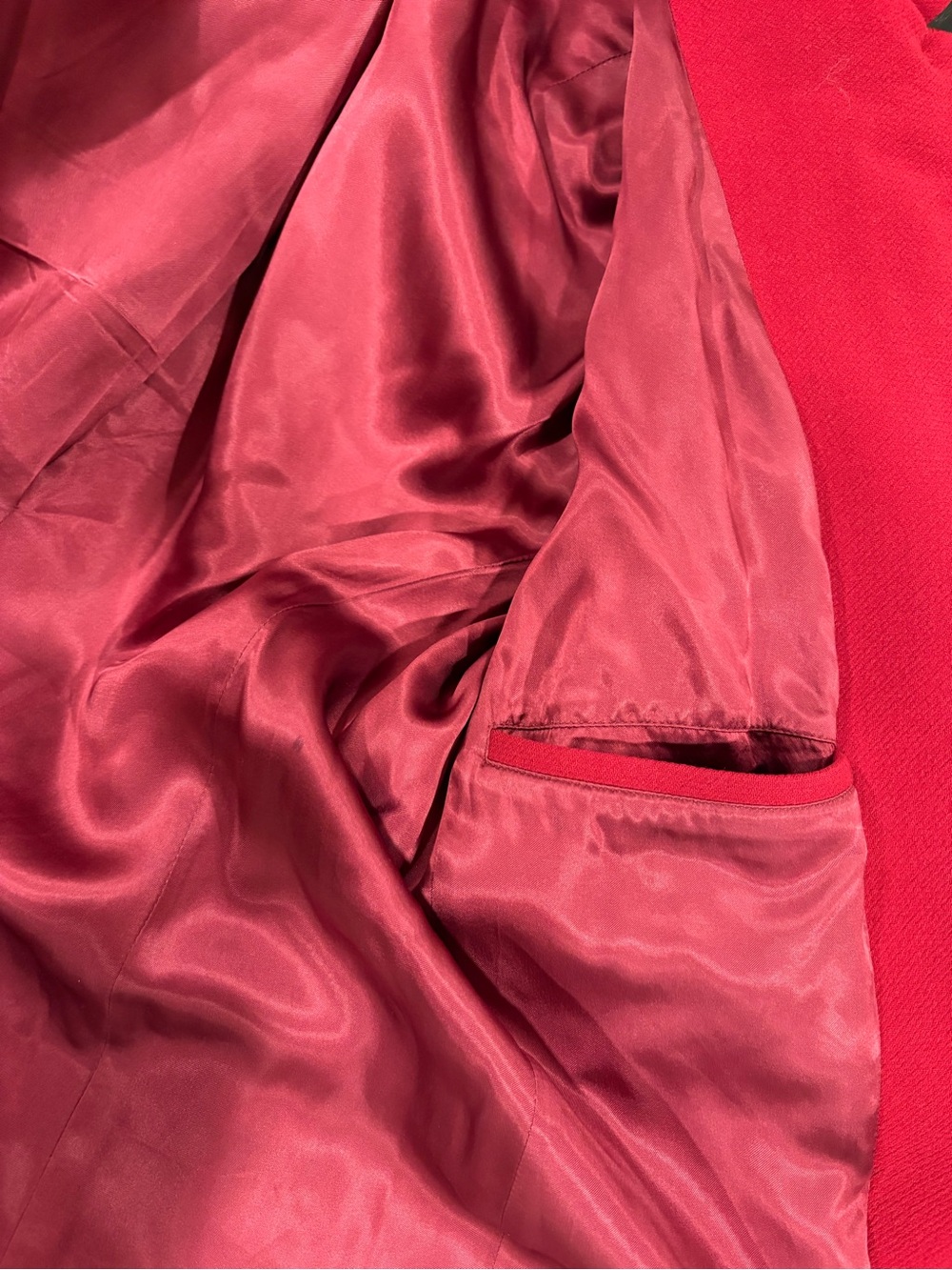 J. Crew Red Wool-Blend Single-Breasted Coat - Picture 6 of 14